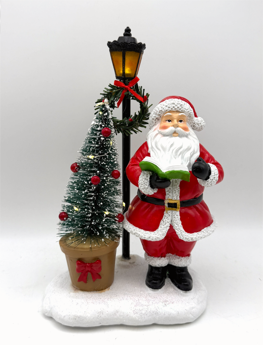 Lamplight Carol Santa Figurine