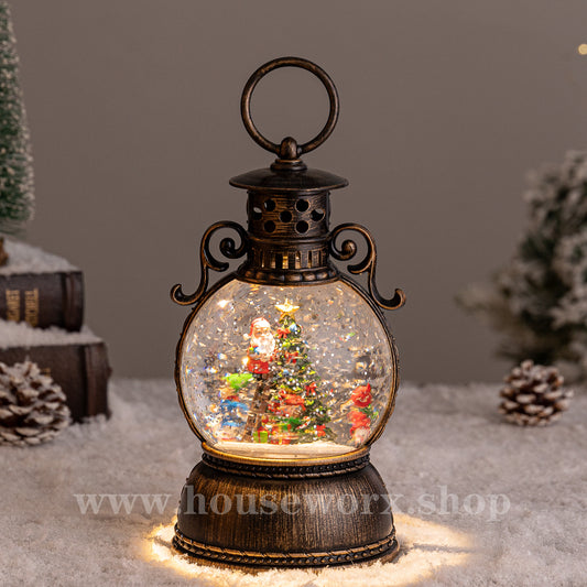 Jester santa  christmas snow globe