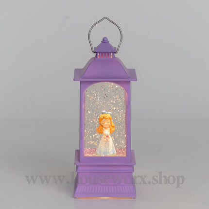 Laya white dress snow globe