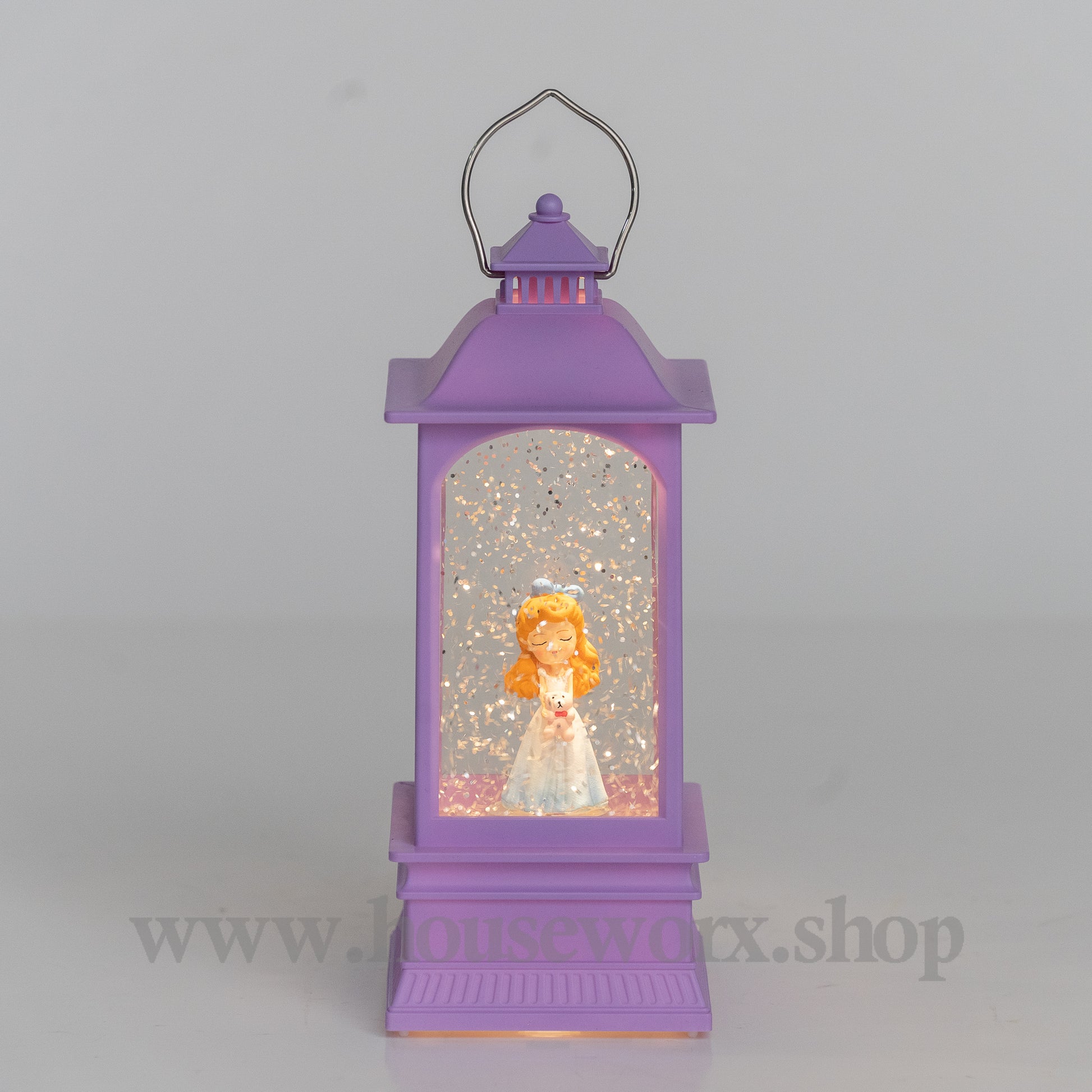 Laya white dress snow globe