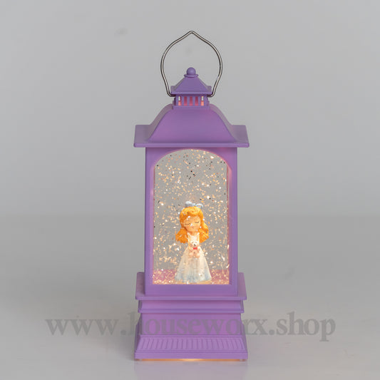 Laya white dress snow globe