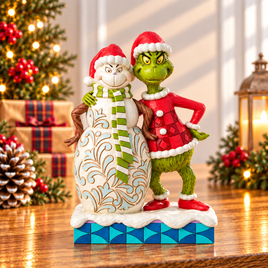 Grinch by Jim Shore - 20cm/7.8" Grinch with Grinchy Snowman