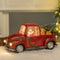 Pick up truck collection snow globe red