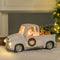 Pick up truck collection snow globe white