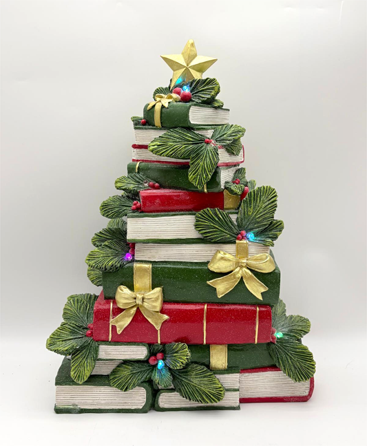 Novel-Tree Book Stack Christmas Tree