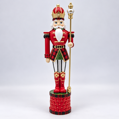 Tartan Sceptre Nutcracker Figurine