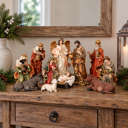 11 Piece Nativity Set - 125mm