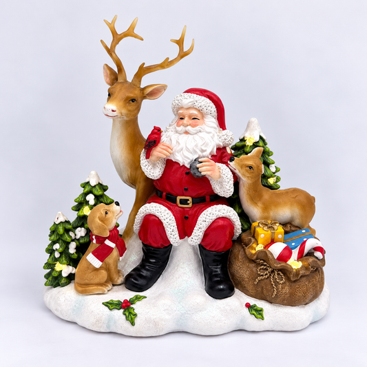 Woodland Friends Santa Scene