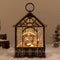 Stable christmas snow globe nativity
