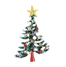 Decorative Christmas tree with colorful ornaments and a star on a white background