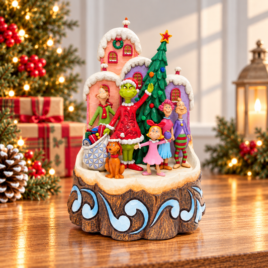 Grinch by Jim Shore - 22.5cm/8.8" Grinch Lit Carved by Heart