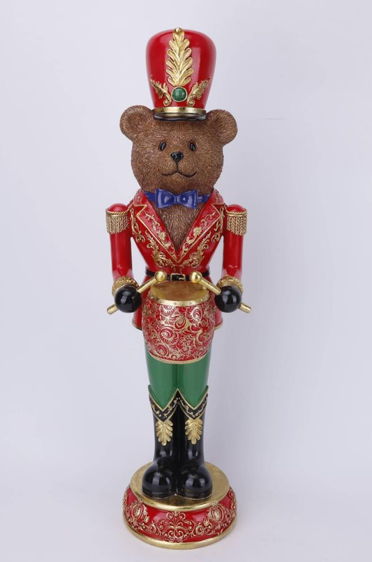 Bertie Bowtie Bearcracker Drummer Figurine