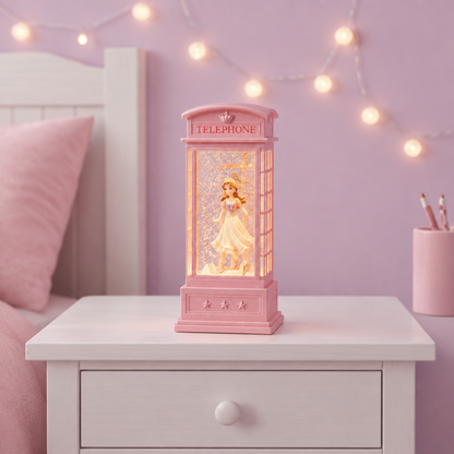 Arla - Telephone Booth - Pink/Pink Dress - Christmas Snow Globes by House worX