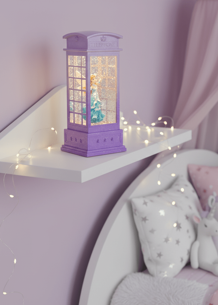 Arla - Telephone Booth - Purple/Blue Dress - Christmas Snow Globes by House worX
