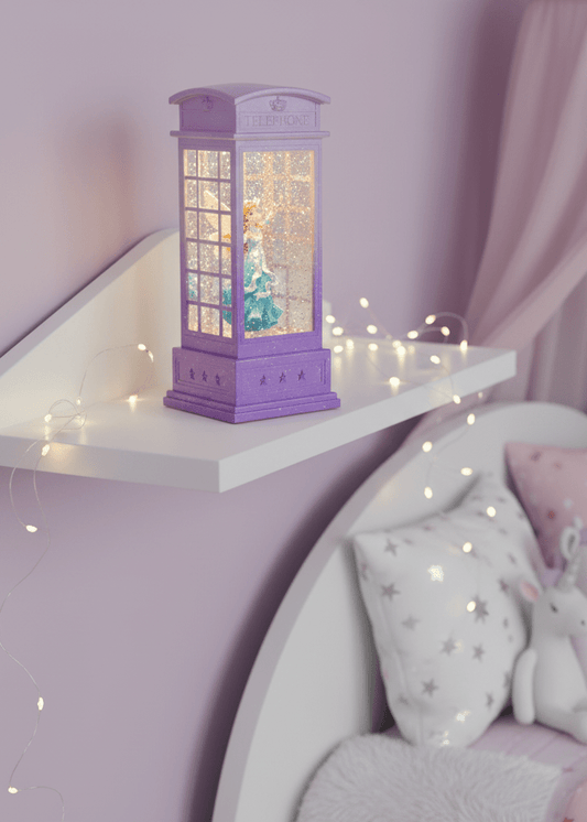 Arla - Telephone Booth - Purple/Blue Dress - Christmas Snow Globes by House worX