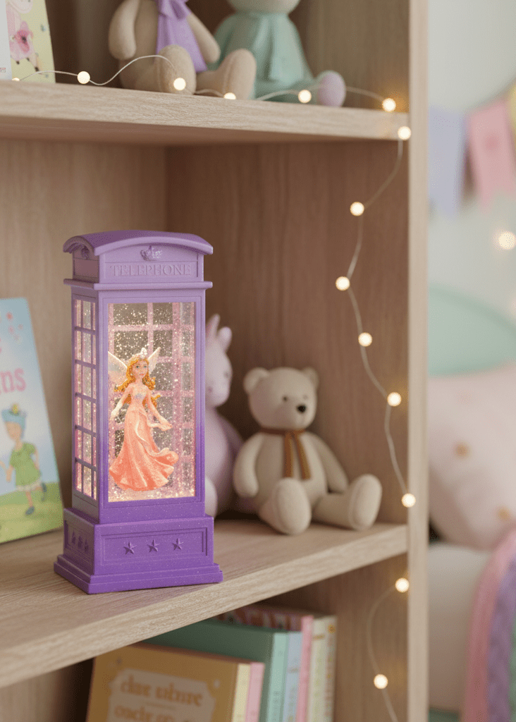 Arla - Telephone Booth - Purple/Pink Dress - Christmas Snow Globes by House worX