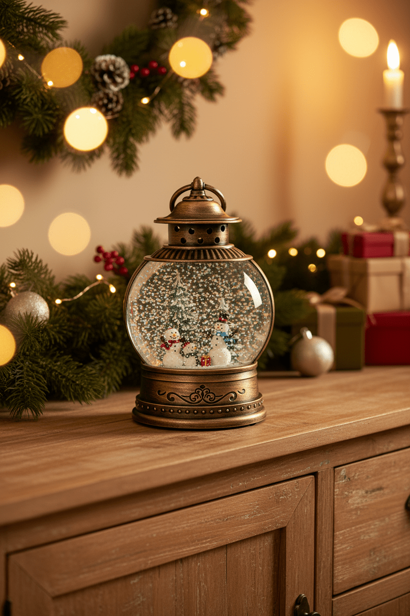 Belmont - Medium Snowman - Christmas Snow Globes by House worX