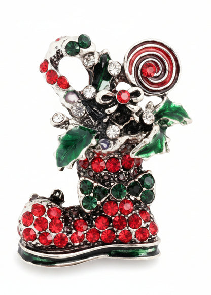 Boot Brooch - Christmas Snow Globes by House worX