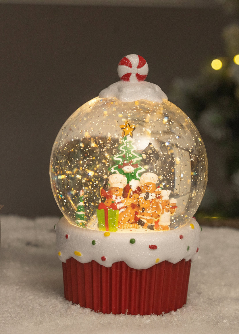 Candy Gingerbread Cupcake - Gingerbread - Christmas Snow Globes by House worX