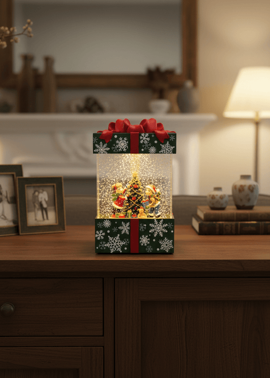 Christmas Present - Kids and Tree - Christmas Snow Globes by House worX