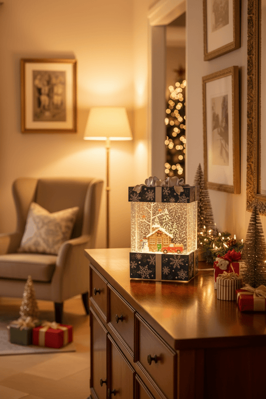 Christmas Present - Snowman - Christmas Snow Globes by House worX