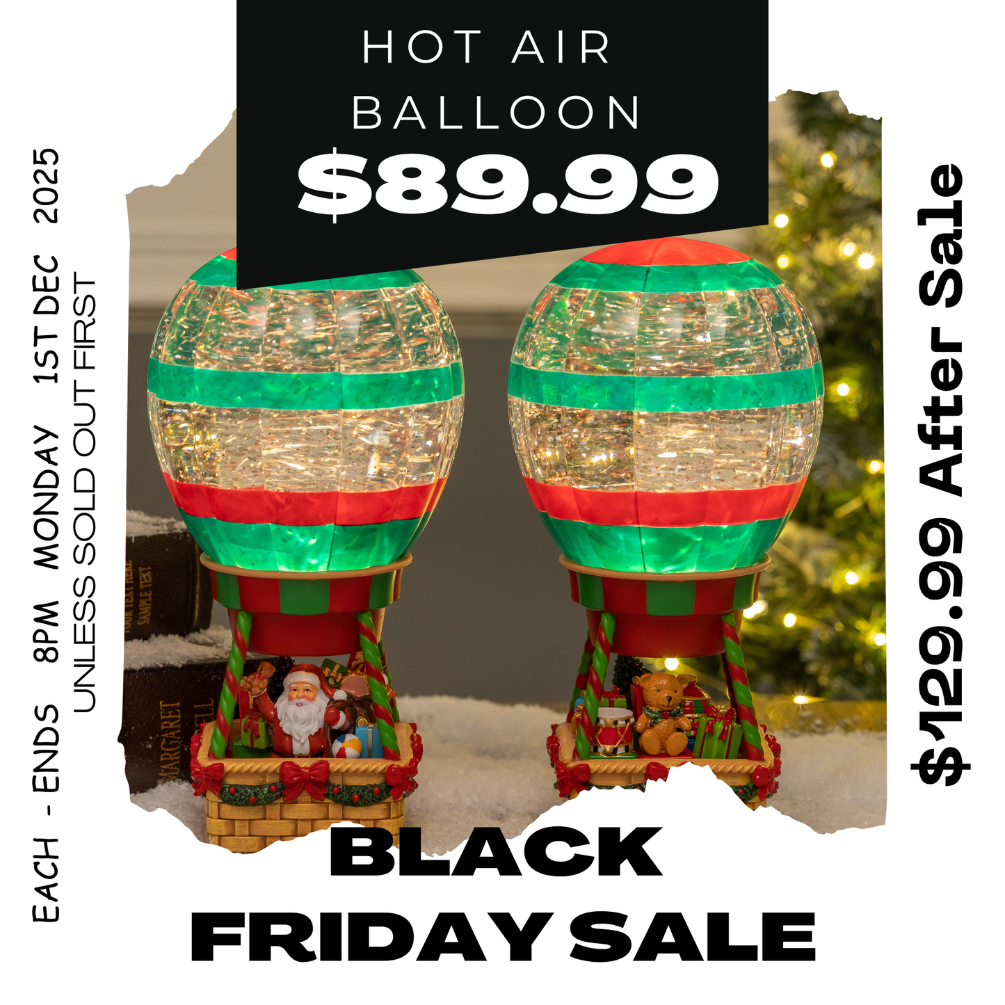 Hot Air Balloon - Santa