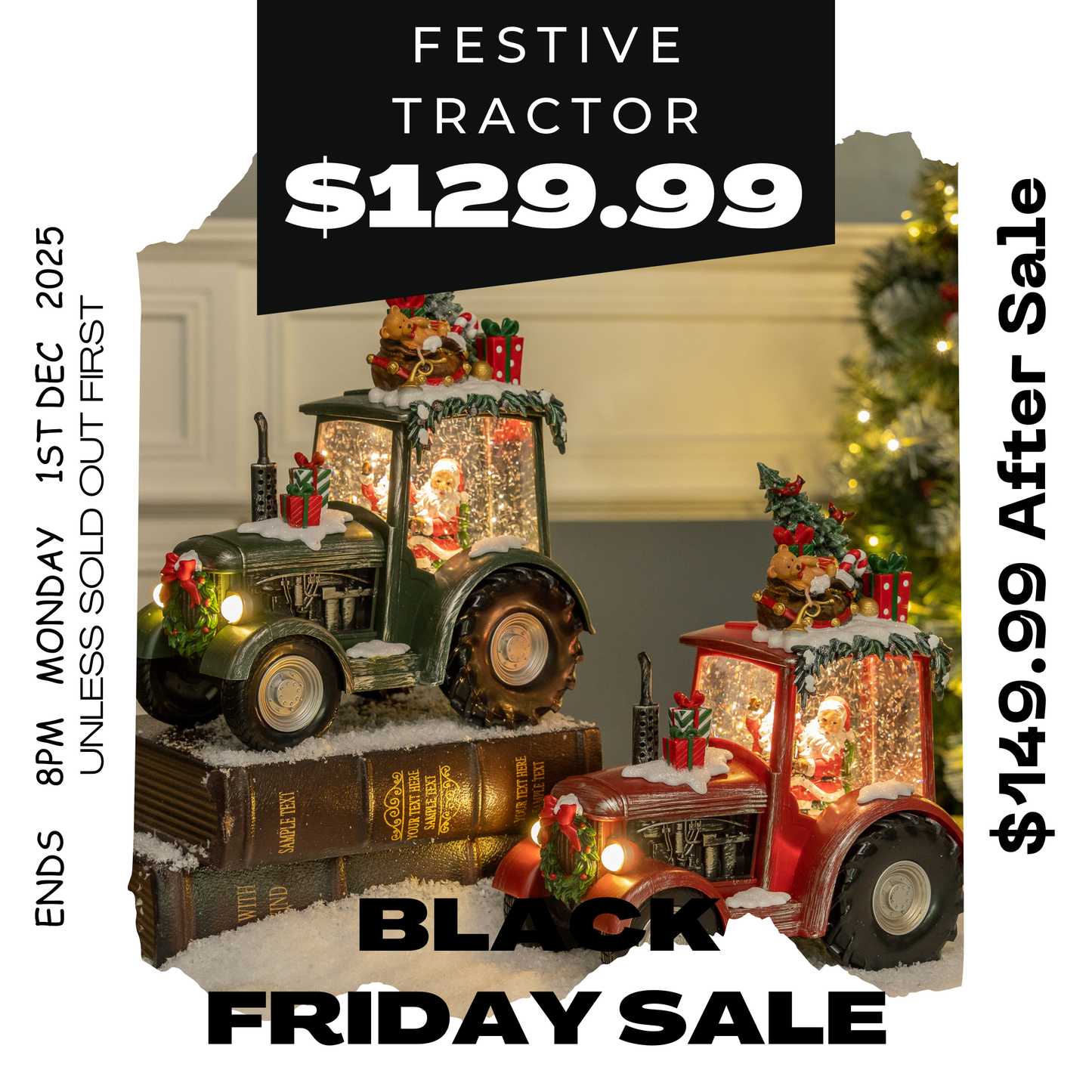 Festive Tractor - Red
