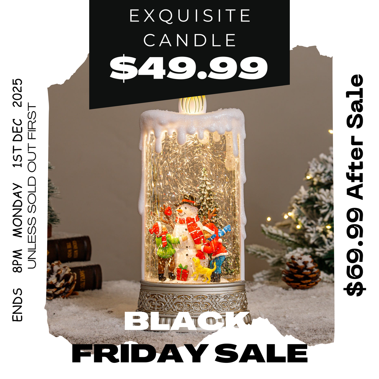 Exquisite Candle - Snowman