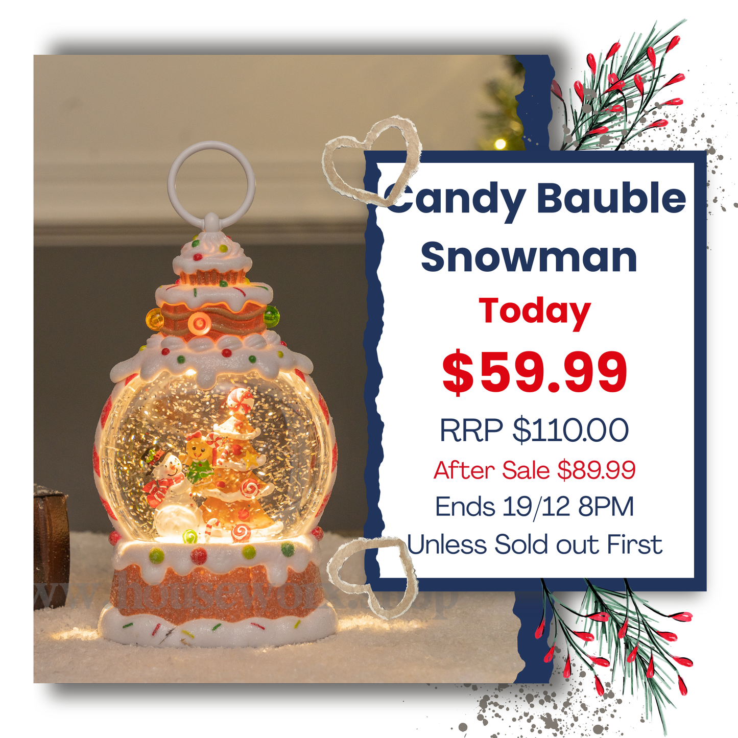 Candy Bauble - Snowman