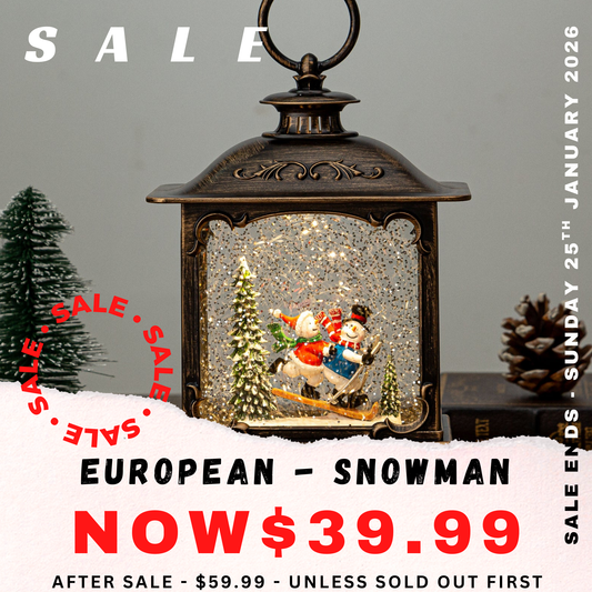 European Lantern - Snowman