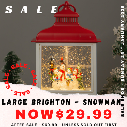 Brighton lantern (Lrg) - Snowman