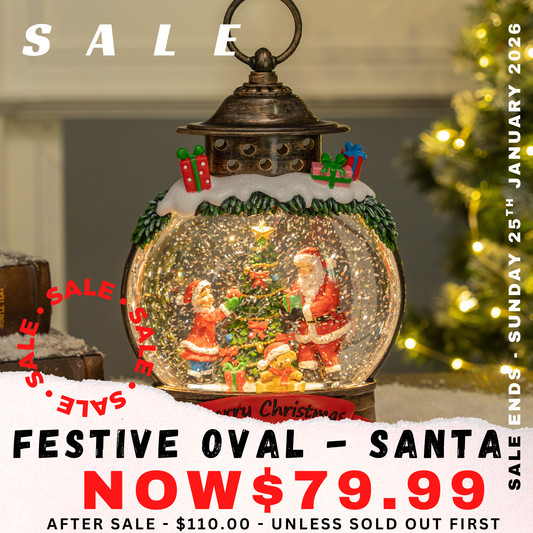 Festive Oval - Santa