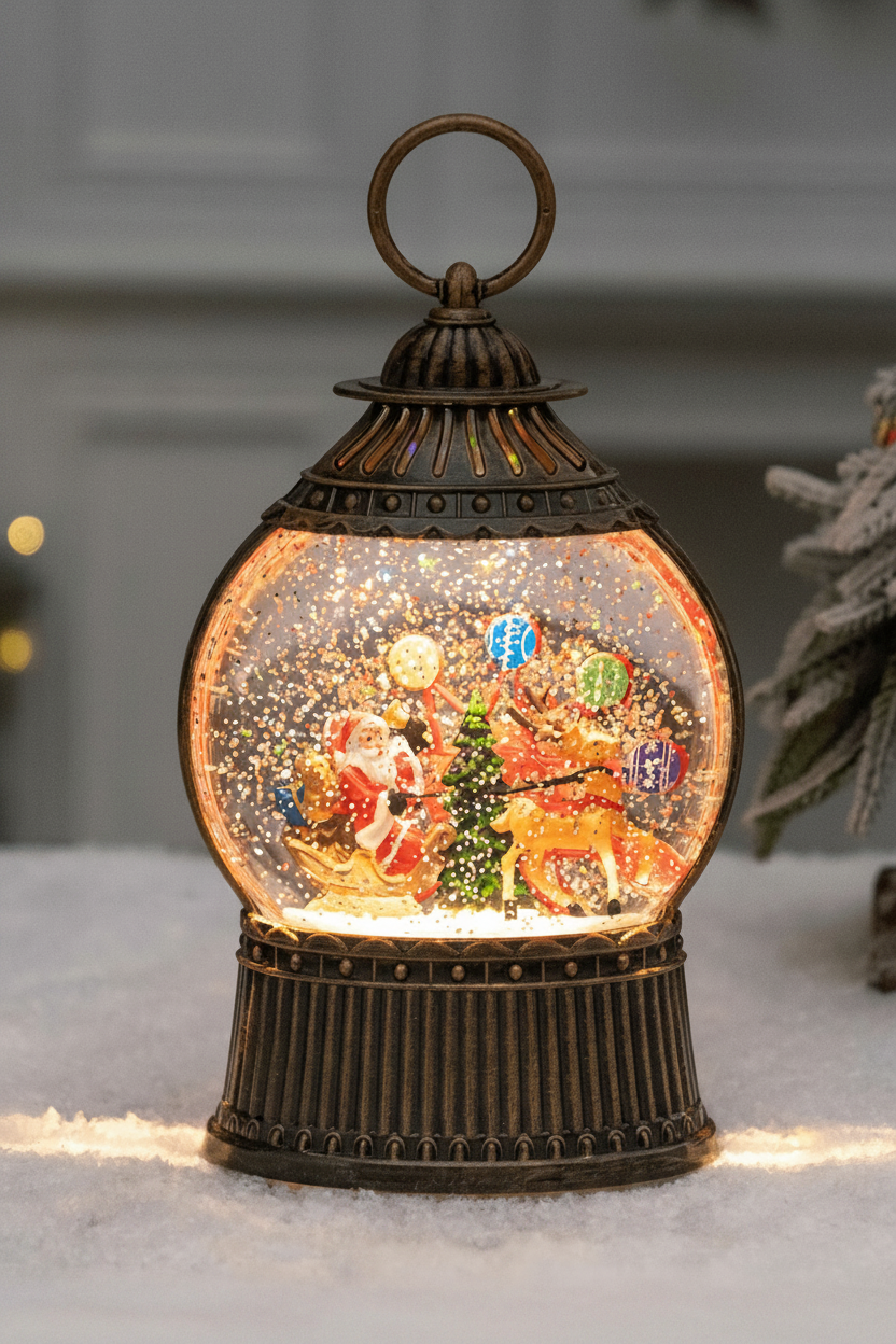 Ferris Wheel - Santa/Deer - Christmas Snow Globes by House worX