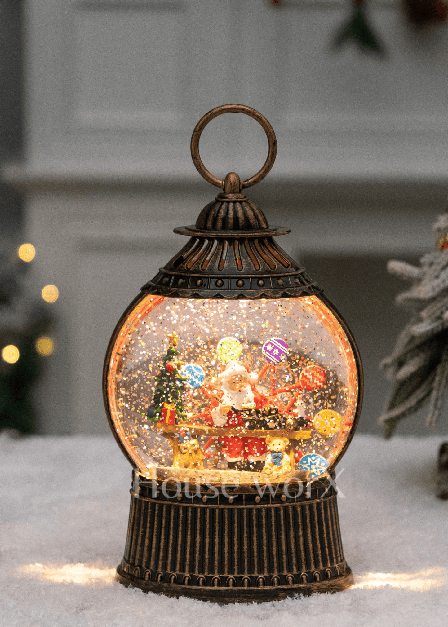 Ferris Wheel - Santa/Teddy - Christmas Snow Globes by House worX