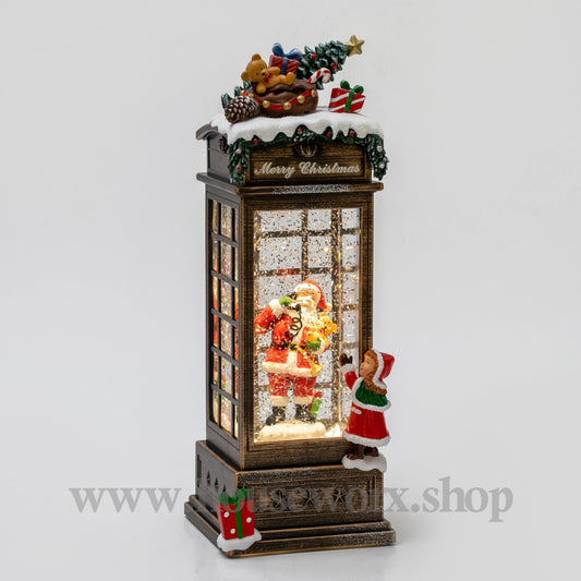 Festive Telephone Booth - Christmas Snow Globes by House worX