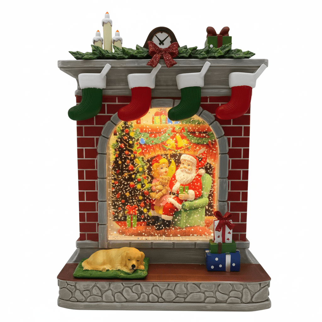 Fireplace - Christmas Snow Globes by House worX
