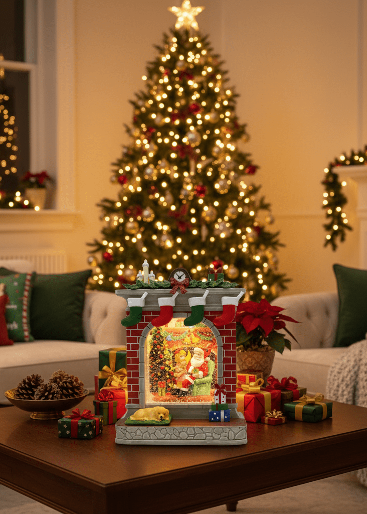 Fireplace - Christmas Snow Globes by House worX