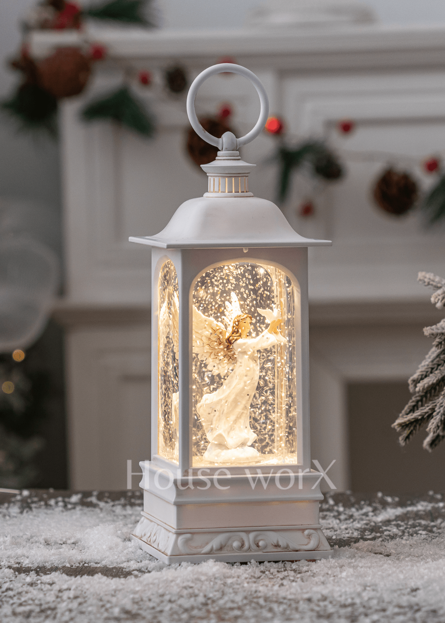 Georgia Angel - White - Christmas Snow Globes by House worX