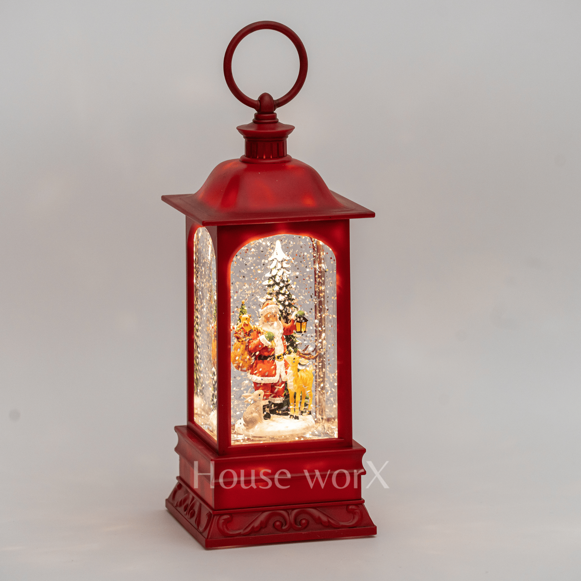Georgia Santa - Red - Christmas Snow Globes by House worX