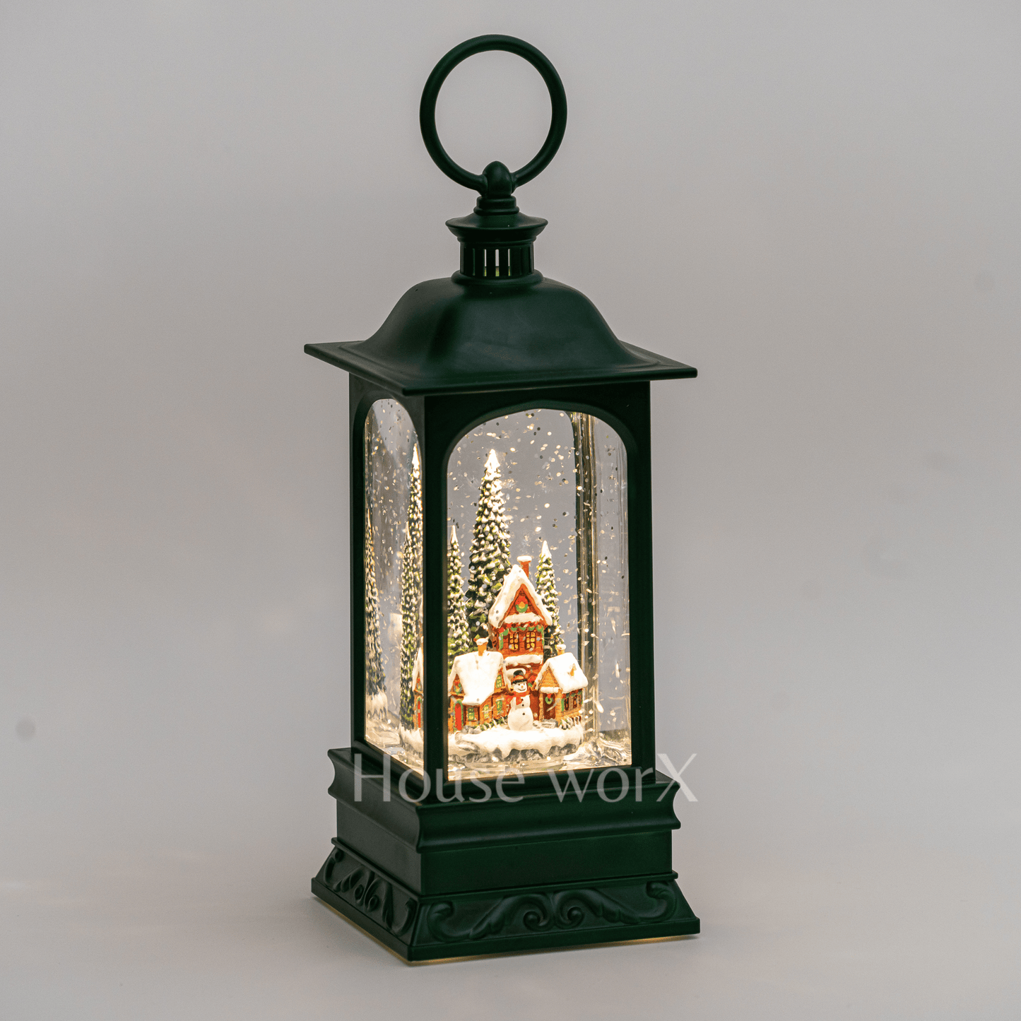Georgia Village/Snowman - Green - Christmas Snow Globes by House worX