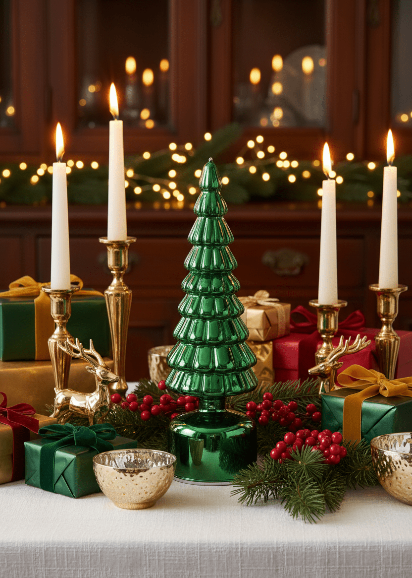 Glass Spinning Tree - Christmas Snow Globes by House worX