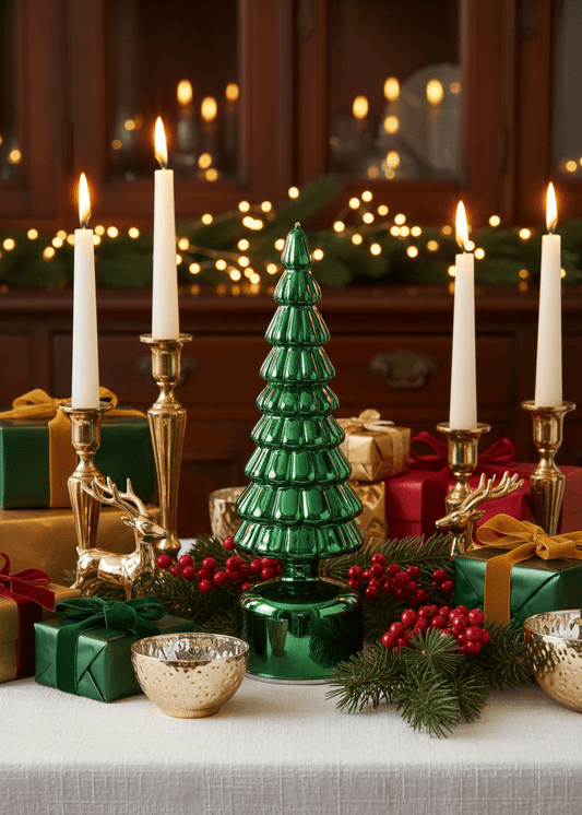 Glass Spinning Tree - Christmas Snow Globes by House worX