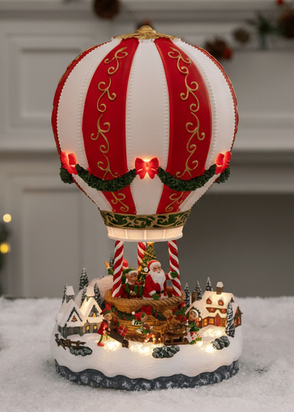Holiday Lane - Hot Air Balloon - Christmas Snow Globes by House worX