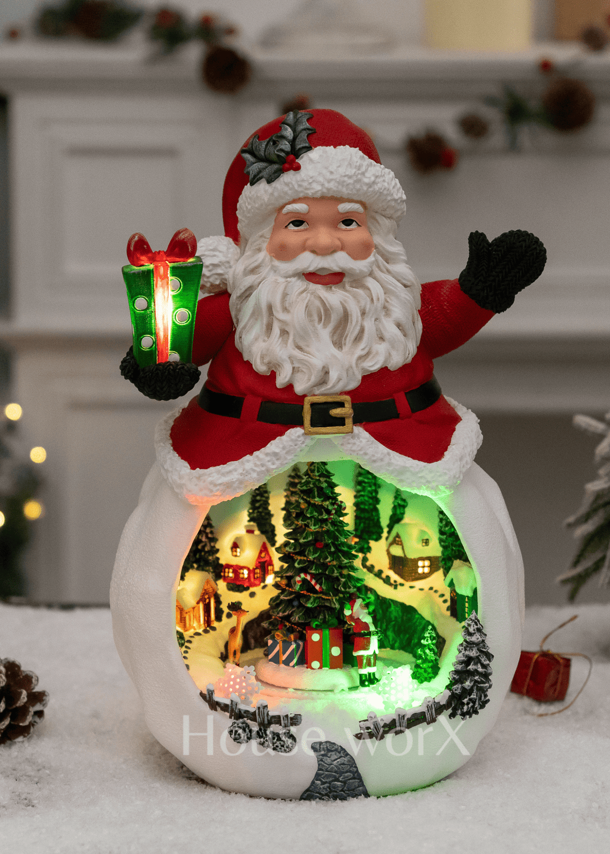 Holiday Lane - Santa - Large - Christmas Snow Globes by House worX