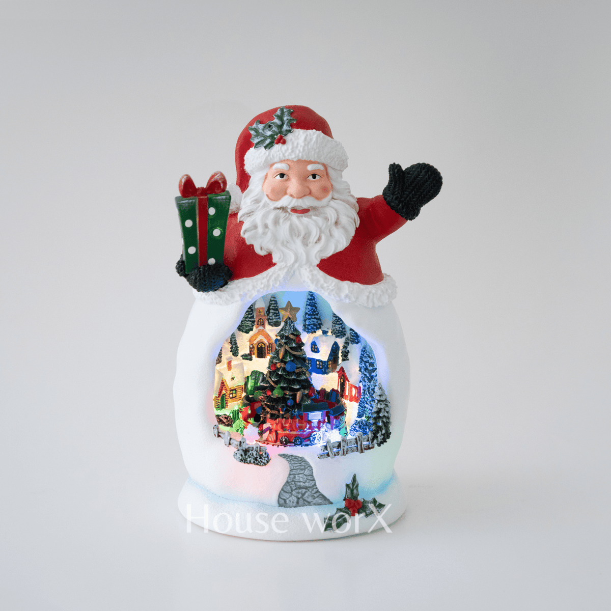 Holiday Lane - Santa - Medium - Christmas Snow Globes by House worX