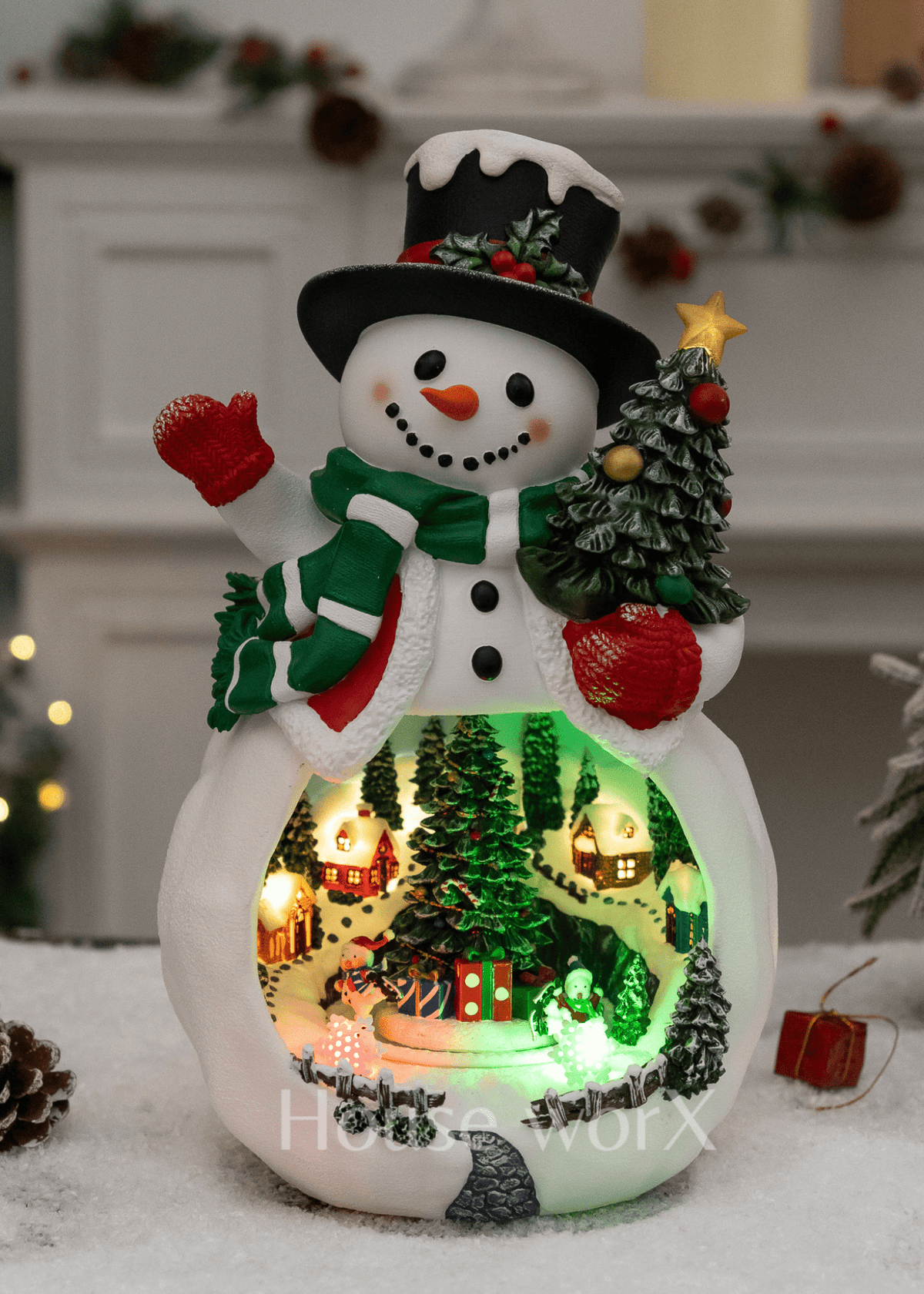 Holiday Lane - Snowman - Large - Christmas Snow Globes by House worX
