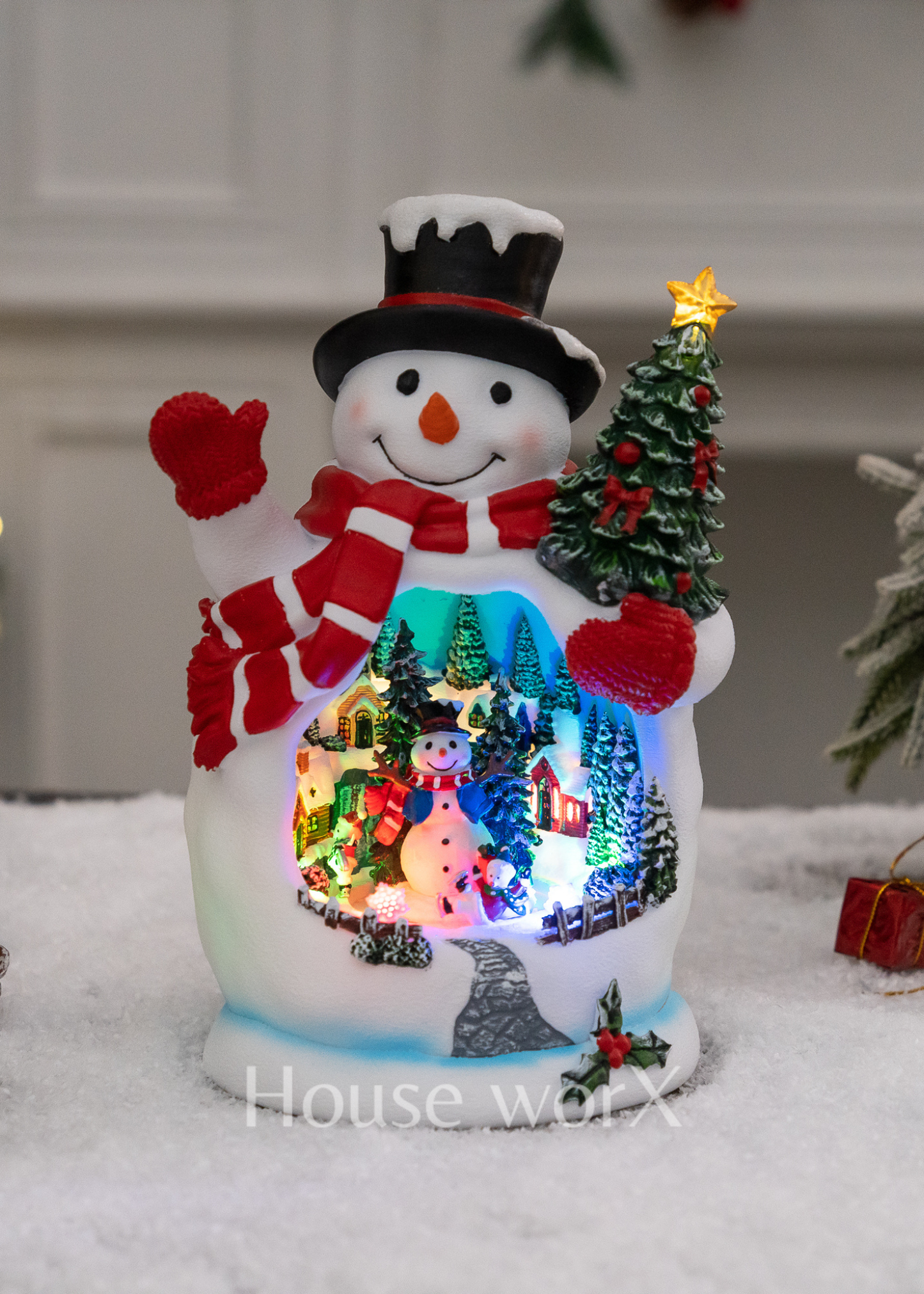 Holiday Lane - Snowman - Medium - Christmas Snow Globes by House worX
