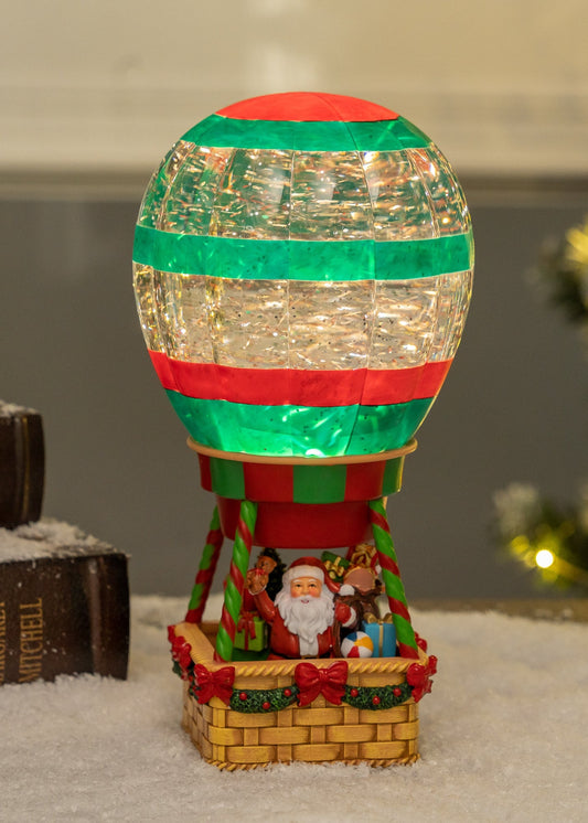 Hot Air Balloon - Santa - Christmas Snow Globes by House worX