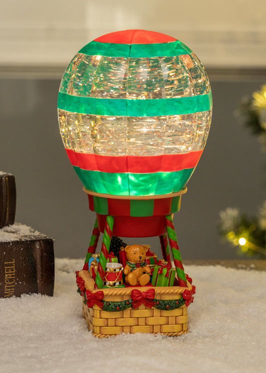 Hot Air Balloon - Teddy - Christmas Snow Globes by House worX