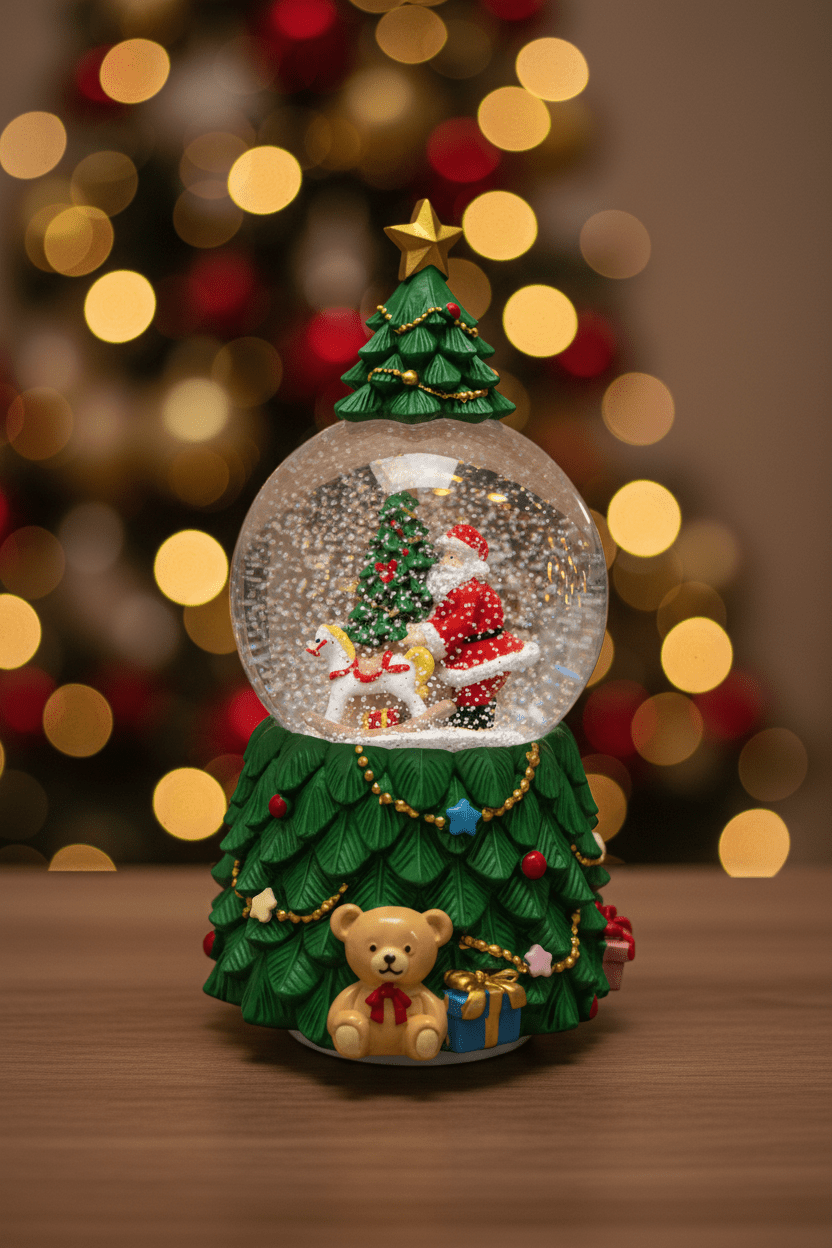 Introductory Offer - Green Tree - Christmas Snow Globes by House worX